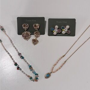 Pearl+ Crystal+ Rare stones Necklaces & earrings